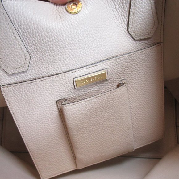 Tory Burch Tote Bag Pink Gold Leather Large - Picture 11 of 12